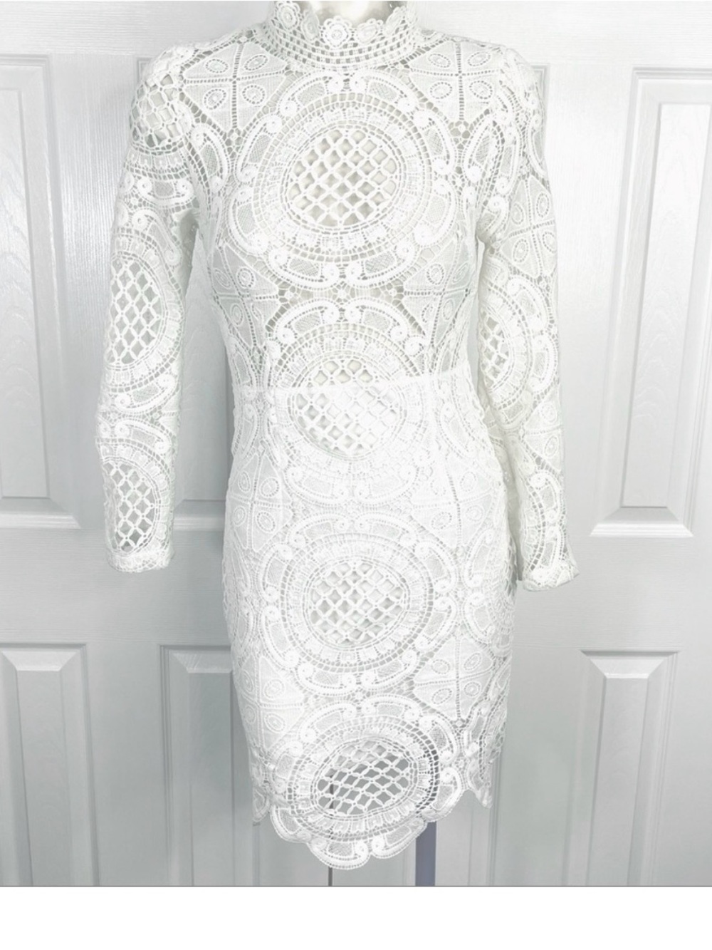 Angel Biba white lace dress size 8